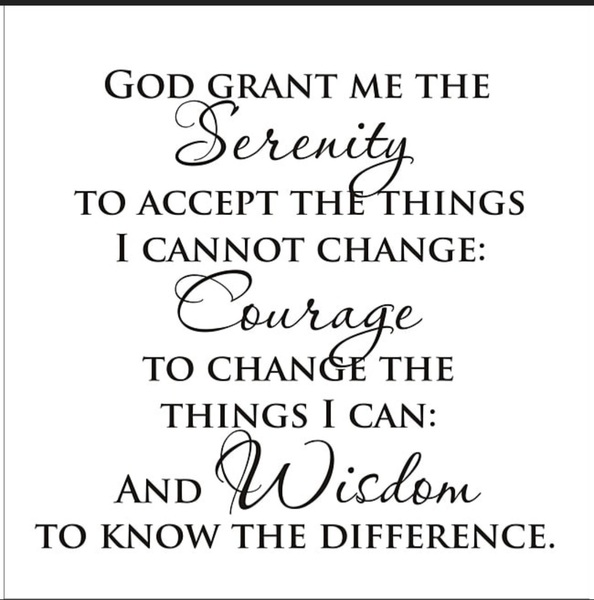 To finally accept there are things I just can’t influence
