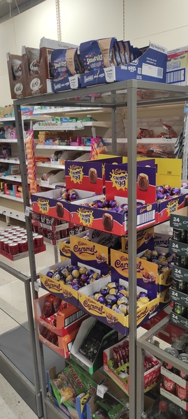 It's Christmas Eve...and there's EASTER EGGS FOR SALE IN THE SHOPS