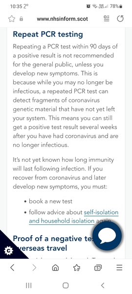 To tell you that you're not exempt from PCR testing even if you've had covid in the last 90 days
