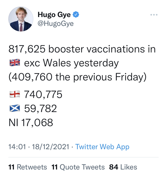 Hugo’s Daily Updates Are Back! Vaccination Positivity Thread!