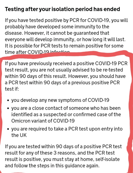 PCR for Travel after a positive test?