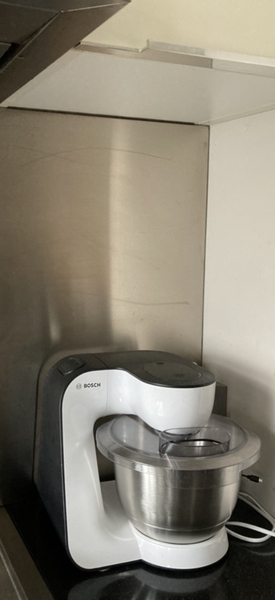 Wall cabinets 77cm above worktop - is this too much (with photo)?