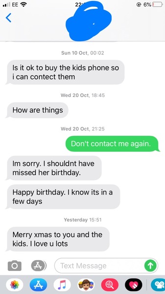 Weird text from ex