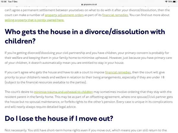 To give up house to get a house for my kids