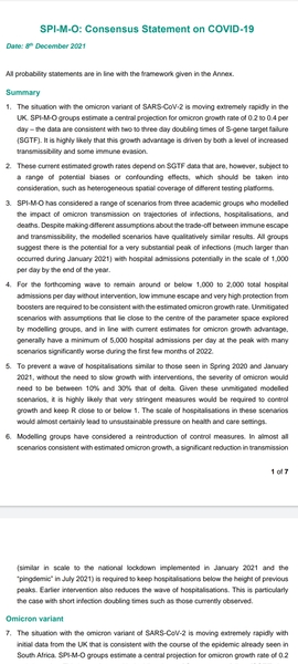 SAGE only gives govt the bad scenarios…..