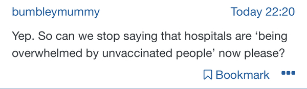 65% of hospitalisations are vaccinated.