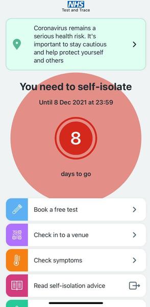 NHS app - DH told to isolate but I’ve not been told to?