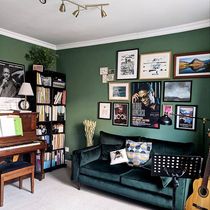 To paint all four walls of my small living room a very dark green?
