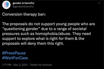 Urgent Action: #PressPause on the conversion therapy ban