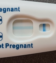 Faint line pregnancy test