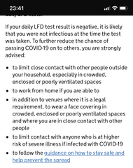 'Do an LFT before you go out'