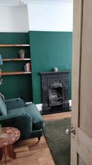 To paint all four walls of my small living room a very dark green?