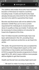 Government booster policy invalidating travel insurance. AIBU?