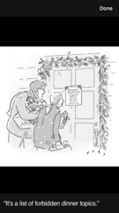 AIBU to start a list of banned topics for Christmas Dinner with relatives!  (Light hearted)