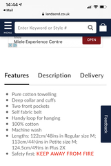 Towelled dressing gowns