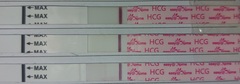 Waste of mo ey easy at home tests. 3 in a row dye run false positives.