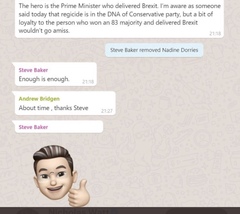 Tory MP WhatsApp group chat leaked
