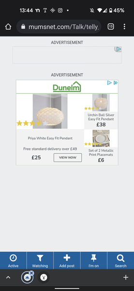 Can't scroll past some adverts