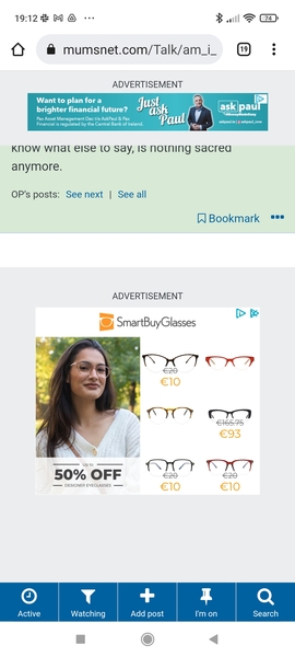 Can't scroll past some adverts