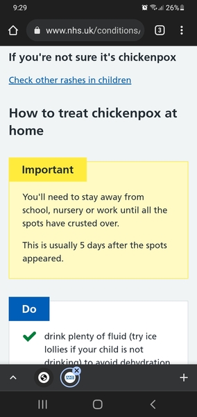 Chicken pox isolation guidelines