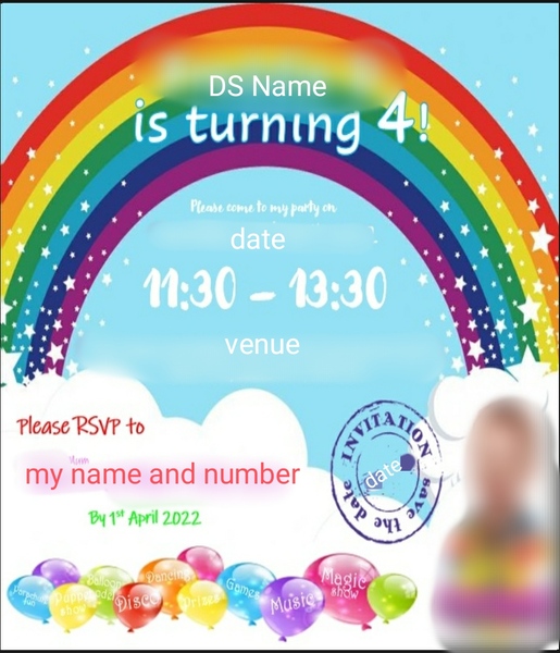 PFB party invite - is this ok?