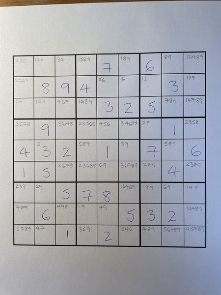 Super fiendish Sudoku puzzle ...