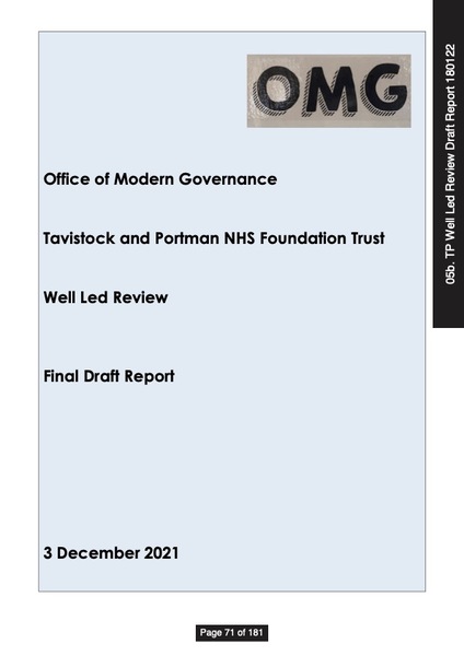 Review of the governance of the Tavistock and Portman Trust, which is responsible for the Gender Identity Development Service (GIDS), has found 'multiple' issues