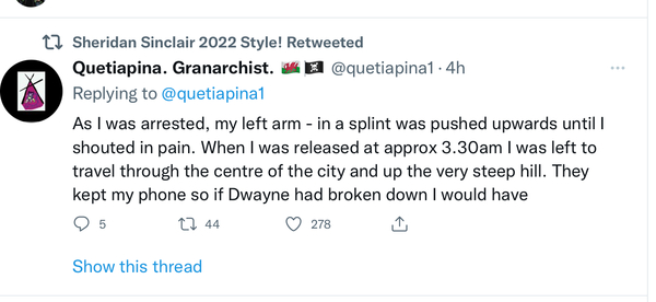 Jennifer Swayne arrested for stickering.