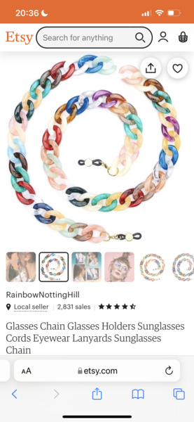 If you’re not elderly but need a glasses chain what do you wear?