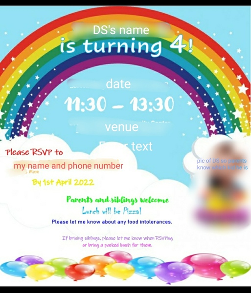 PFB party invite - is this ok?