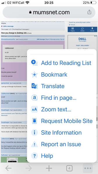 How you change to desktop site