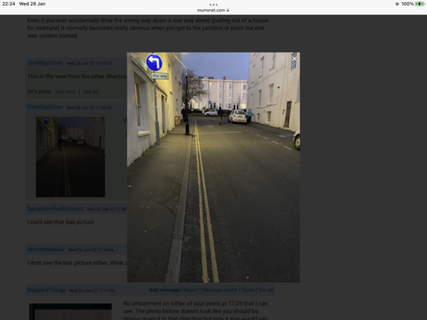 Driving the wrong way down a one way street? (Diagram)