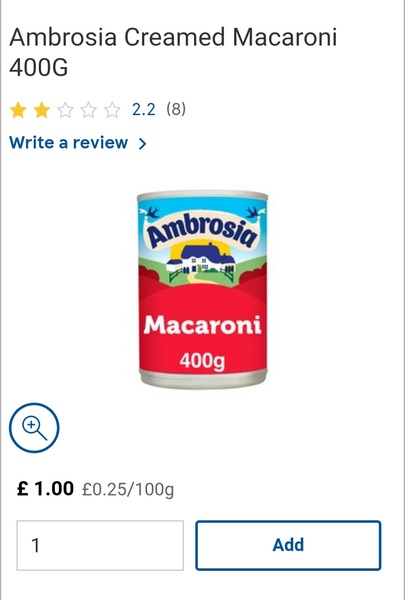 Sainsburys macaroni