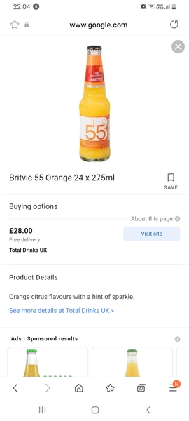 Cheapest Place to order Britvic 55 Orange