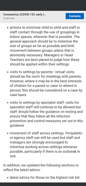 Nursery restrictions
