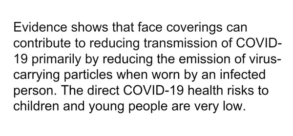 Masks in classrooms secondary