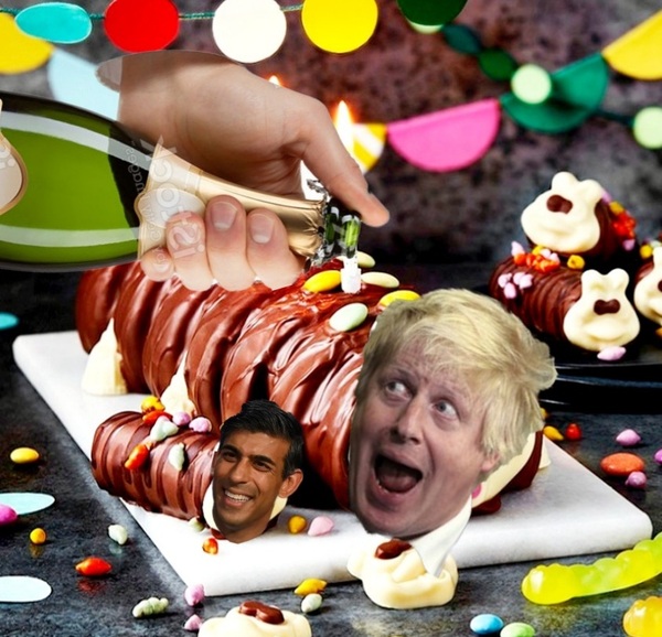 To be really enjoying Boris Johnson's downfall Part 3 Cake ambush