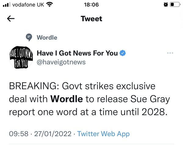 Where is Sue Grey’s report?…