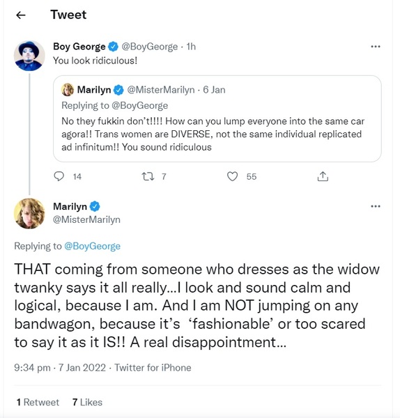 Boy George has spoken...