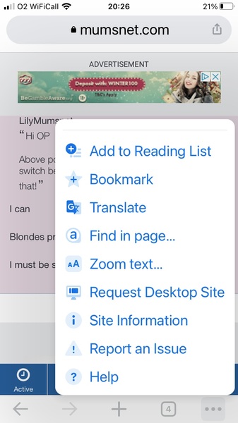 How you change to desktop site