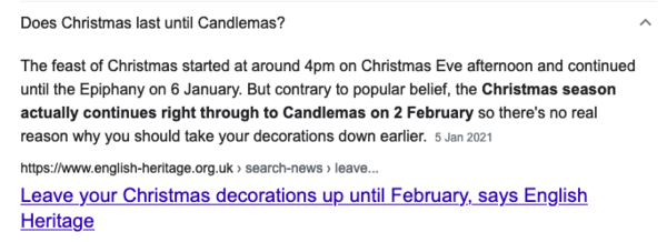 To wish my neighbours would take down their Christmas decs!