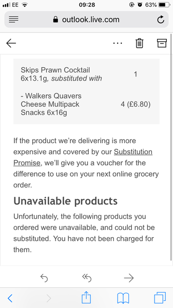 Sainsbury’s online shop?