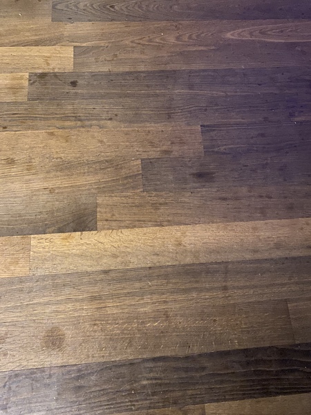 Oil stains on wood floor