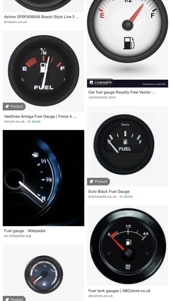 Empty petrol tank