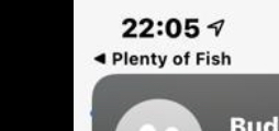 My partner sent me a screenshot and at the top there was an arrow <plenty of fish he is saying he was on twitter