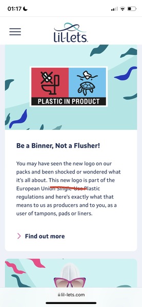TAMPONS ARE *NOT* FLUSHABLE