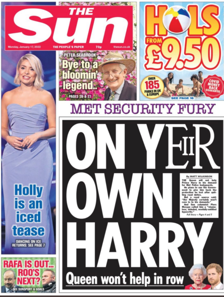 If you were as fearful for your family's safety as Harry is....