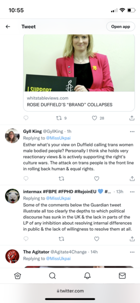 Rosie Duffield considering leaving due to abuse