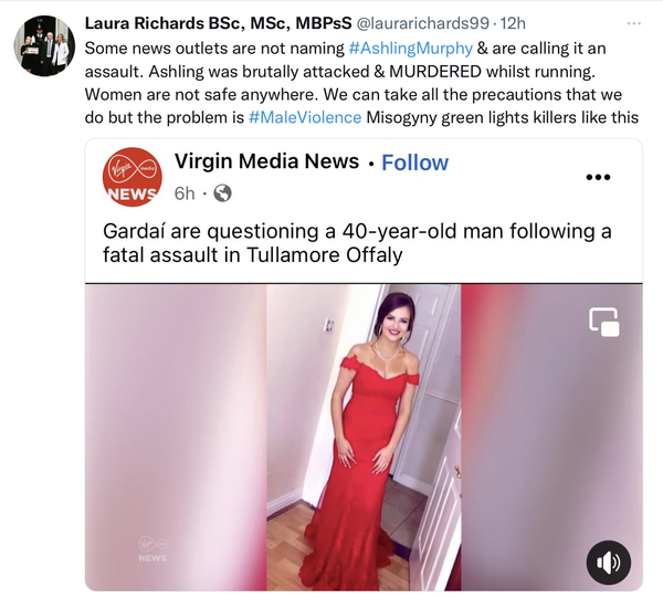 Ireland . Tonight . A woman beaten to death in broad daylight