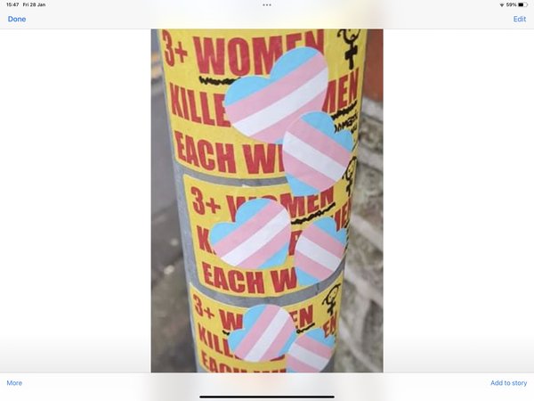 Jennifer Swayne arrested for stickering.